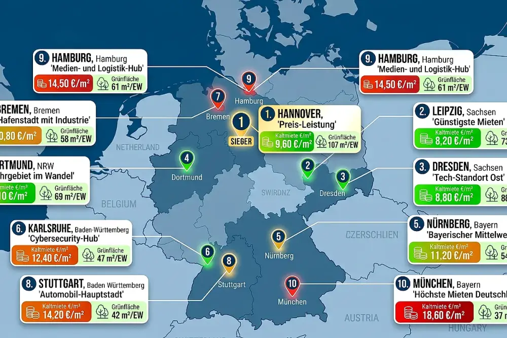 Deutschlands Top 10 Städte & Umzugstipps Deutschlands Top 10 Städte & Umzugstipps